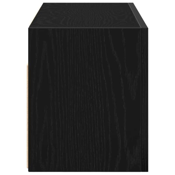 vidaXL væghængt badeværelsesskab 60x25x30 cm konstrueret træ sort