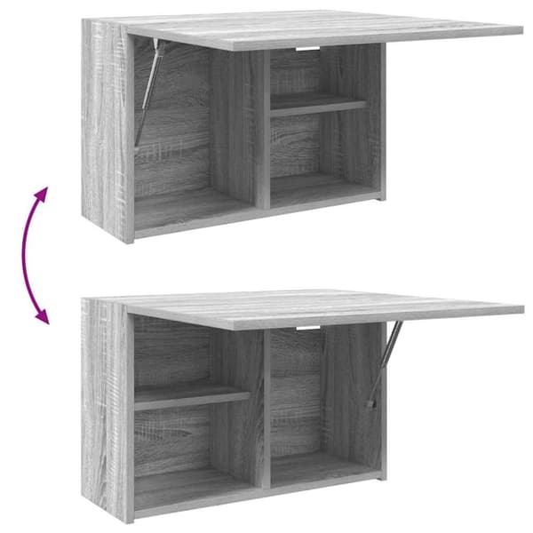 vidaXL væghængt badeværelsesskab 60x25x40 cm konstrueret træ