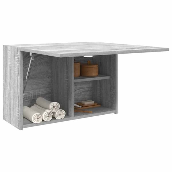 vidaXL væghængt badeværelsesskab 60x25x40 cm konstrueret træ