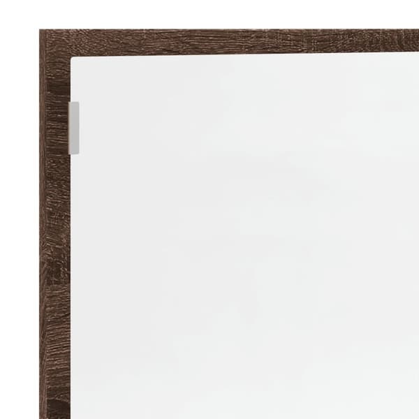 vidaXL badeværelsesspejl m. LED 100x8,5x38 cm konstrueret træ brunt eg