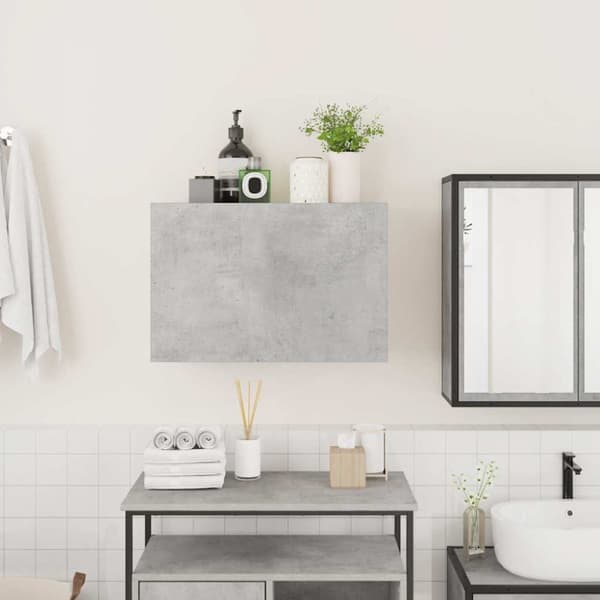 vidaXL Veggskap til baderom betonggrå 60x25x40 cm konstruert tre