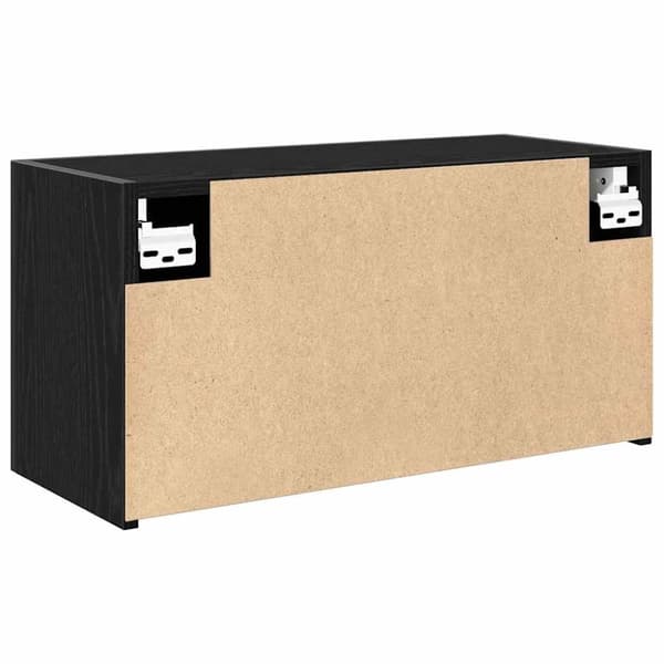 vidaXL Veggskap til baderom svart 60x25x30 cm konstruert tre