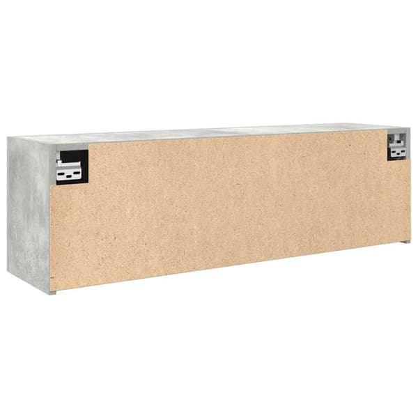 vidaXL væghængt badeværelsesskab 100x25x30 cm konstrueret træ betongrå