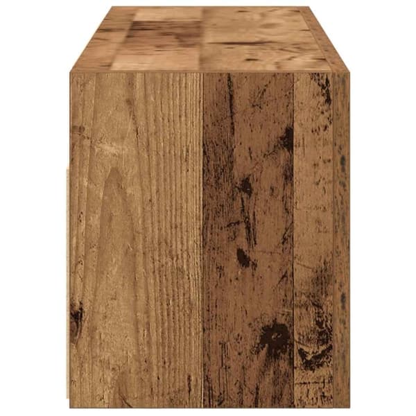 vidaXL væghængt badeværelsesskab 80x25x30cm konstrueret træ antikt træ