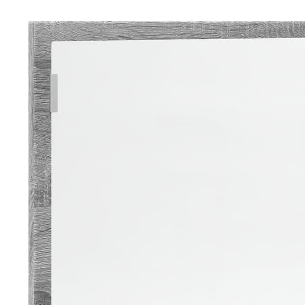 vidaXL Baderomsspeil med LED grå sonoma 100x8,5x37 cm konstruert tre
