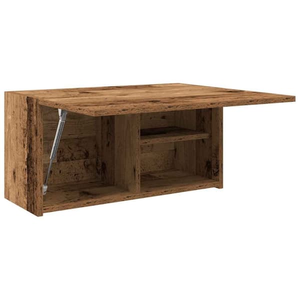 vidaXL Veggskap til baderom gammelt tre 60x25x30 cm konstruert tre