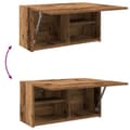 Miniatyrbilde 9 av 11: vidaXL Veggskap til baderom gammelt tre 60x25x30 cm konstruert tre