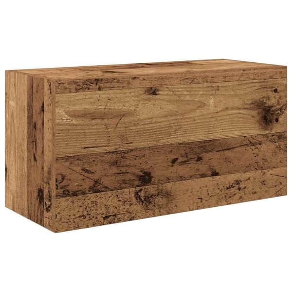vidaXL Veggskap til baderom gammelt tre 60x25x30 cm konstruert tre
