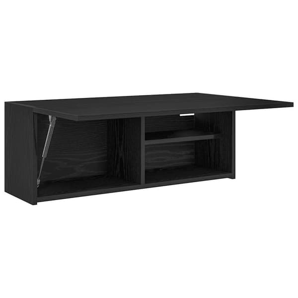vidaXL Veggskap til baderom svart 80x25x30 cm konstruert tre