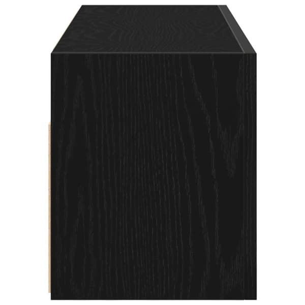 vidaXL Veggskap til baderom svart 80x25x30 cm konstruert tre