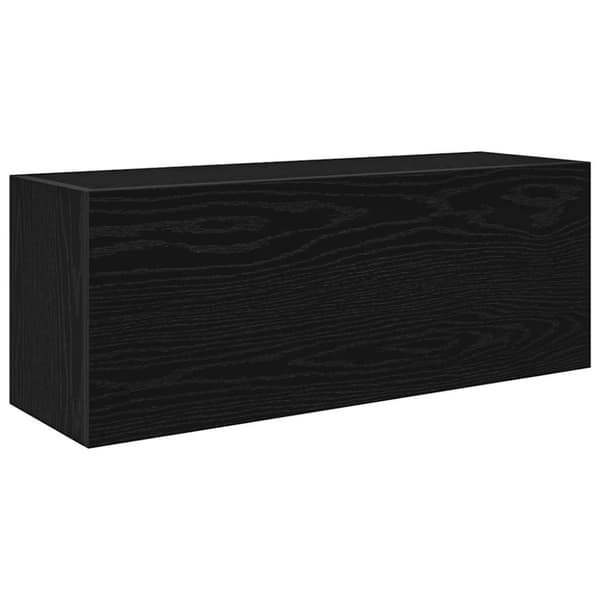 vidaXL Veggskap til baderom svart 80x25x30 cm konstruert tre