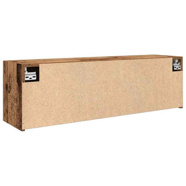vidaXL Väggskåp för badrum åldrat trä 100x25x30 cm konstruerat trä