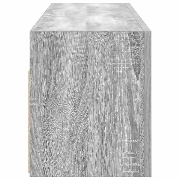 vidaXL Veggskap til baderom grå sonoma 100x25x30 cm konstruert tre
