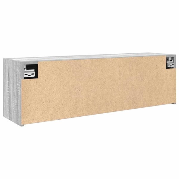 vidaXL Veggskap til baderom grå sonoma 100x25x30 cm konstruert tre