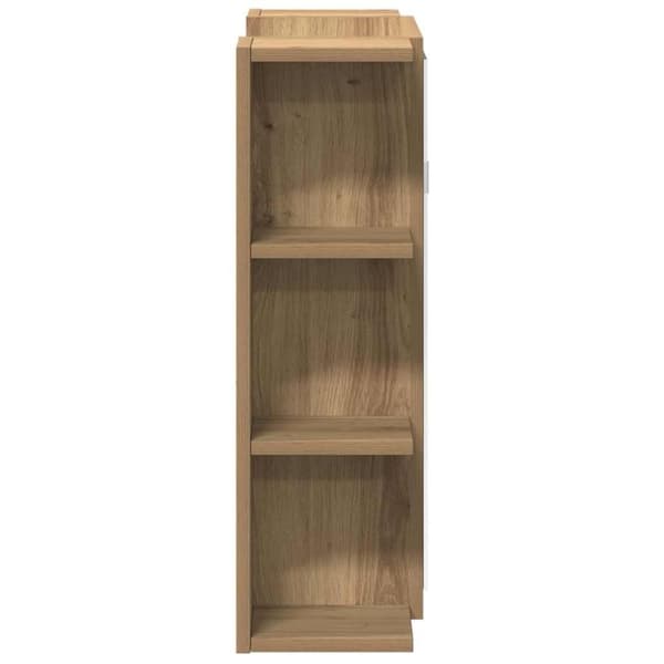 vidaXL Spegelskåp för badrum ek 80x20,5x64 cm konstruerat trä