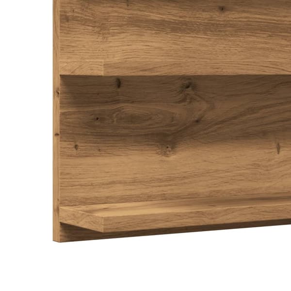 vidaXL Baderomshylle med speil artisan eik 90x11x45 cm konstruert tre