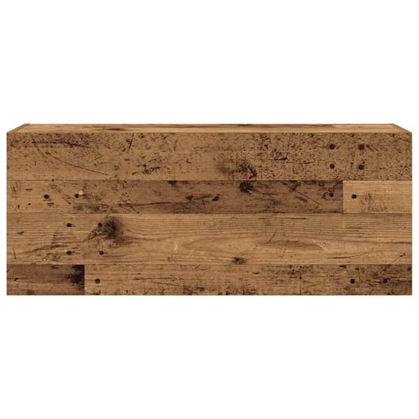 vidaXL Väggskåp för badrum åldrat trä 100x25x40 cm konstruerat trä