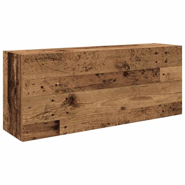 vidaXL Väggskåp för badrum åldrat trä 100x25x40 cm konstruerat trä