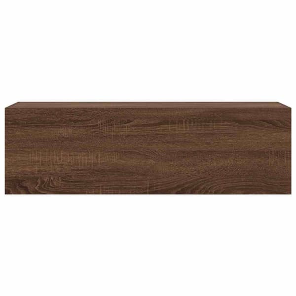 vidaXL Veggskap til baderom brun eik 100x25x30 cm konstruert tre