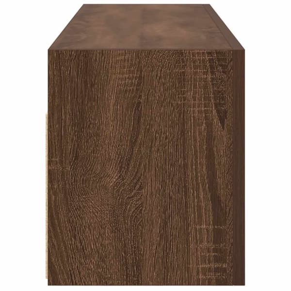 vidaXL Veggskap til baderom brun eik 100x25x30 cm konstruert tre
