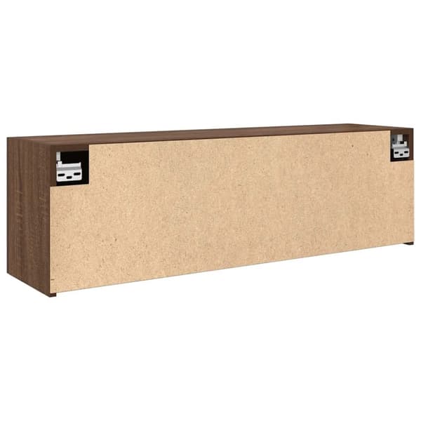 vidaXL Veggskap til baderom brun eik 100x25x30 cm konstruert tre