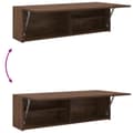 Miniatyrbilde 9 av 11: vidaXL Veggskap til baderom brun eik 100x25x30 cm konstruert tre