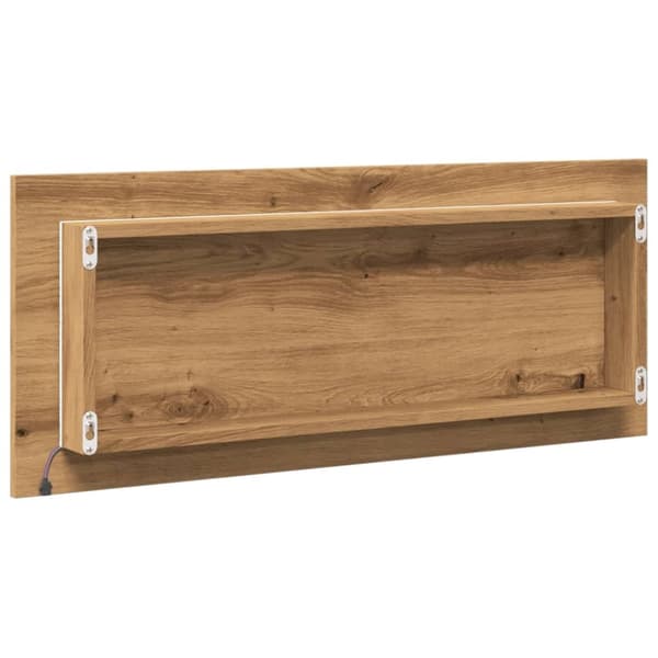 vidaXL Badrumsspegel med LED artisan ek 100x8,5x37 cm konstruerat trä