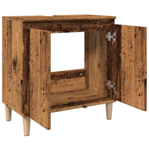 vidaXL Pesuallaskaappi vanha puu 58x33x60 cm tekninen puu