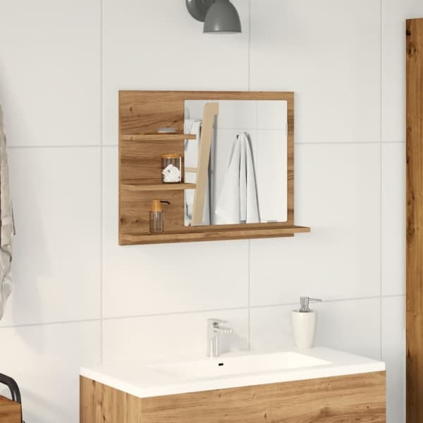 vidaXL Kylpyhuoneen peilikaappi artesaani tammi 60x10,5x45 cm