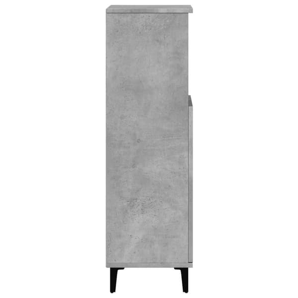 vidaXL Baderomsskap betonggrå 30x30x100 cm konstruert tre