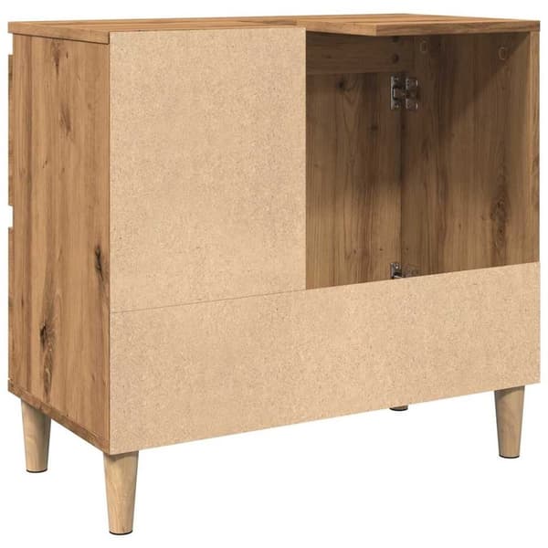 vidaXL underskab til vask 65x33x60 cm konstrueret træ kunsteg