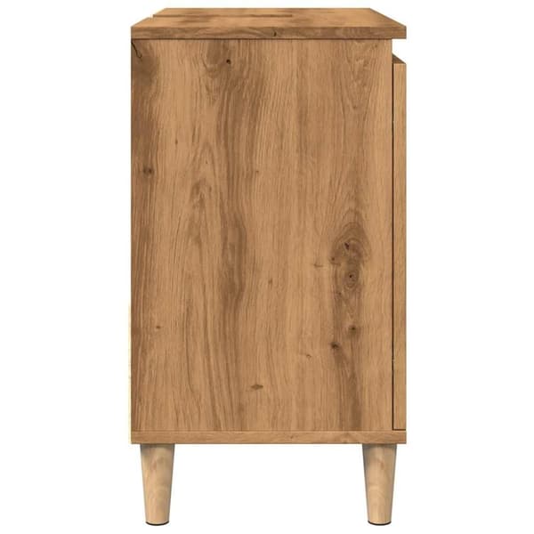 vidaXL Tvättställsskåp ek 65x33x60 cm konstruerat trä