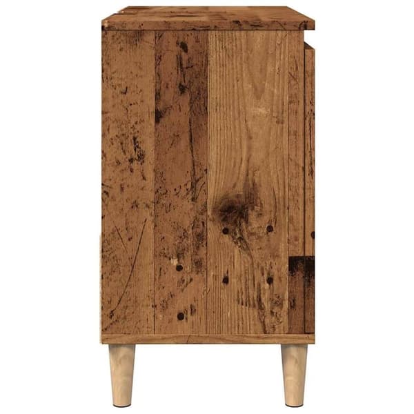 vidaXL underskab til vask 65x33x60 cm konstrueret træ gammelt trælook