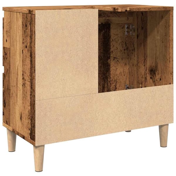 vidaXL underskab til vask 65x33x60 cm konstrueret træ gammelt trælook