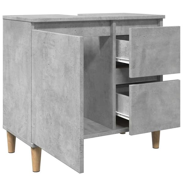 vidaXL Pesuallaskaappi betoni harmaa 65x33x60 cm suunniteltu puu