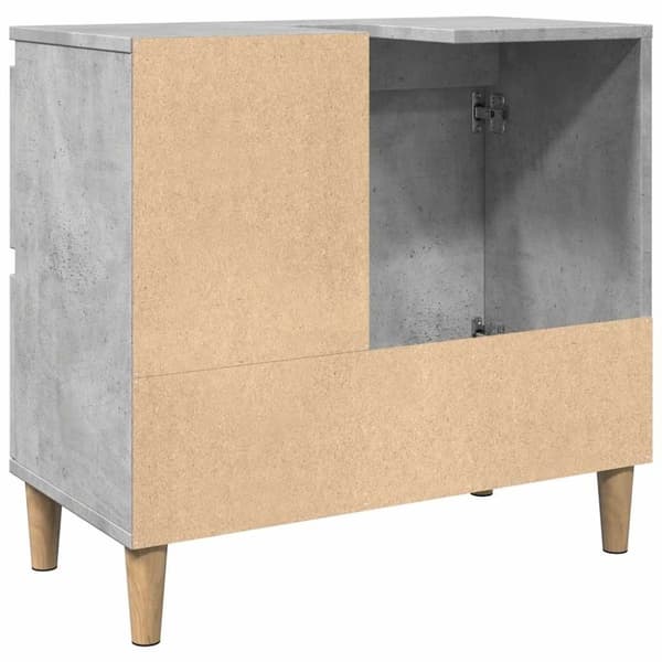 vidaXL Pesuallaskaappi betoni harmaa 65x33x60 cm suunniteltu puu