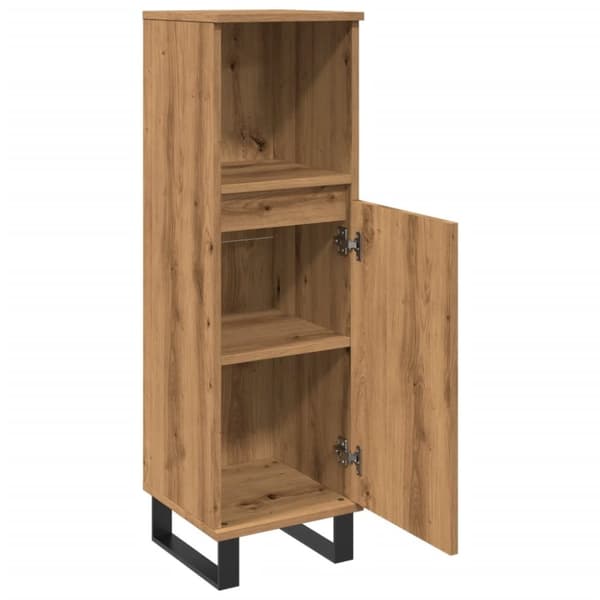 vidaXL Badrumsskåp ek 30x30x100 cm konstruerat trä