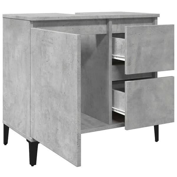 vidaXL Servantskap betonggrå 65x33x60 cm konstruert tre