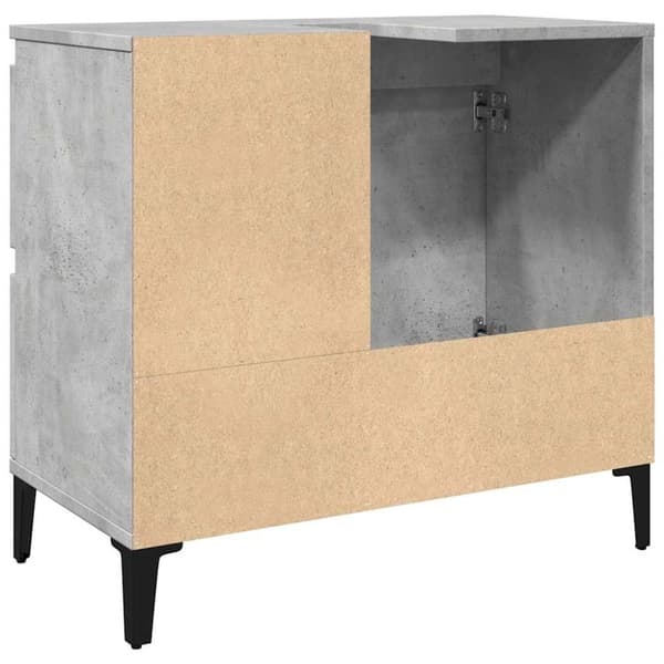 vidaXL Servantskap betonggrå 65x33x60 cm konstruert tre