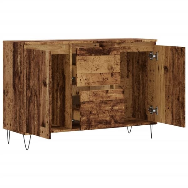 vidaXL skænk 104x35x70 cm konstrueret træ gammelt trælook