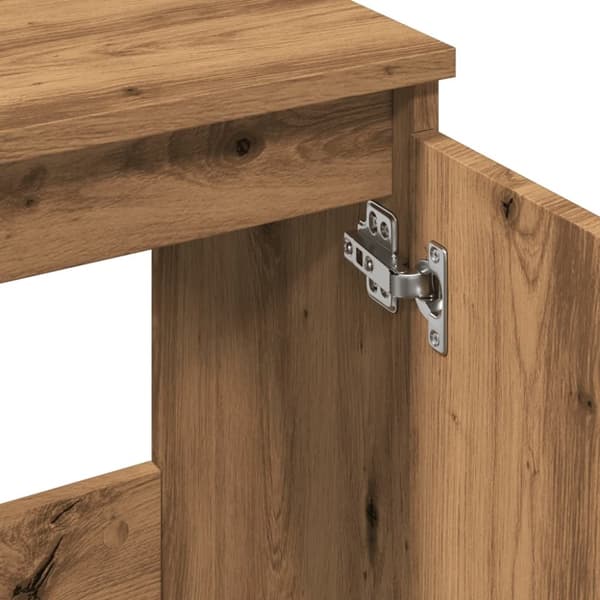 vidaXL Servantskap artisan eik 58x33x60 cm konstruert tre