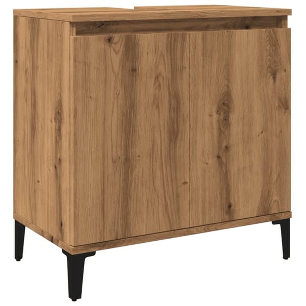 vidaXL Servantskap artisan eik 58x33x60 cm konstruert tre