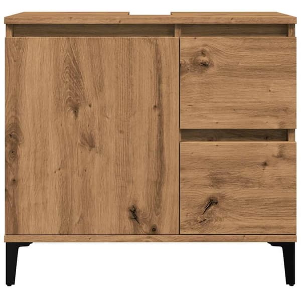 vidaXL Tvättställsskåp ek 65x33x60 cm konstruerat trä