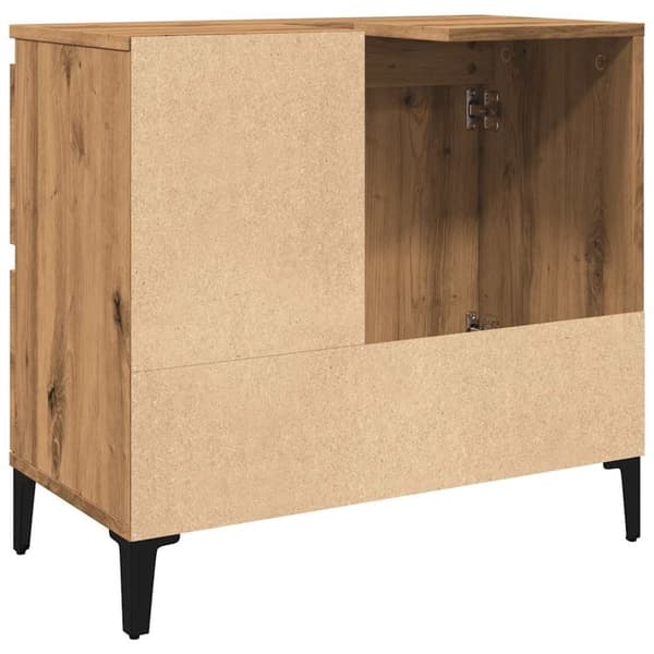 vidaXL Tvättställsskåp ek 65x33x60 cm konstruerat trä