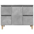 Pikkukuva 5 / 11: vidaXL Pesuallaskaappi betoninharmaa 80x33x60 cm tekninen puu