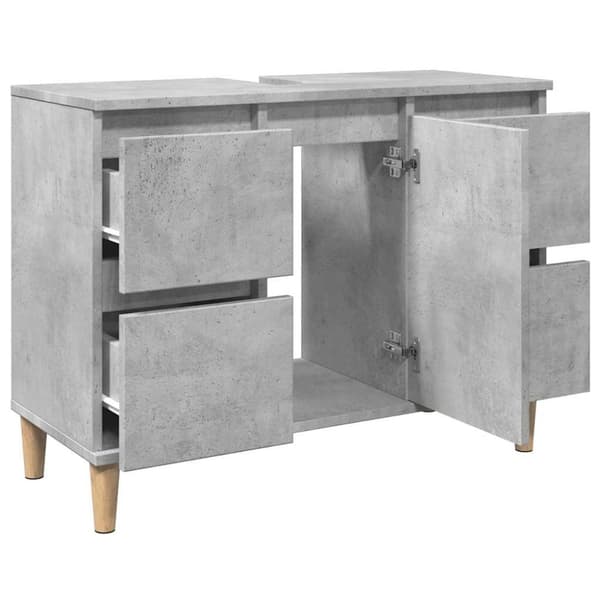 vidaXL Pesuallaskaappi betoninharmaa 80x33x60 cm tekninen puu
