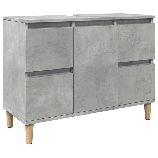 vidaXL Pesuallaskaappi betoninharmaa 80x33x60 cm tekninen puu