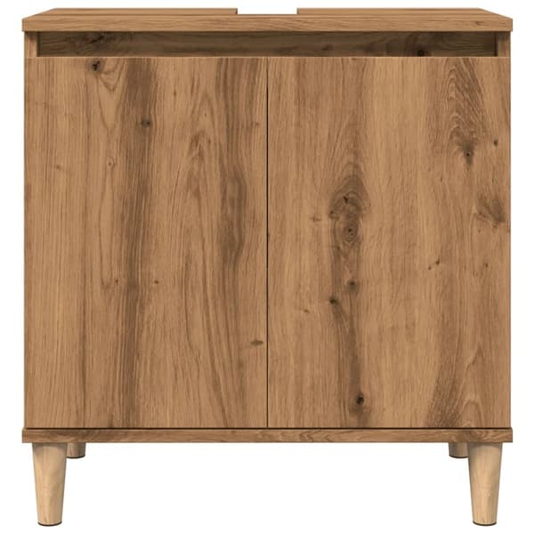 vidaXL underskab til håndvask 58x33x60 cm konstrueret træ kunsteg