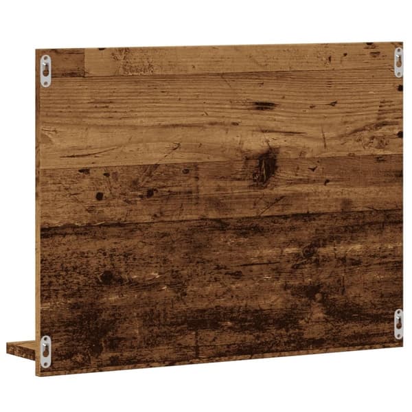 vidaXL badeværelsesskab med spejl 60x10,5x45 cm antikt træ