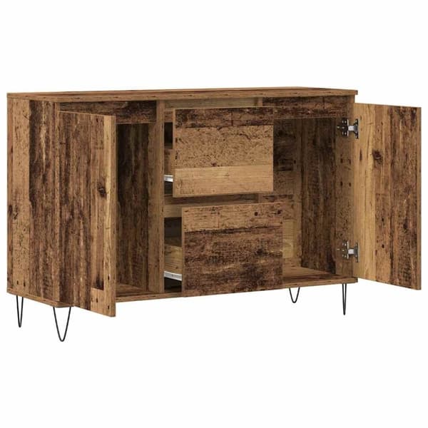 vidaXL skænk 104x35x70 cm konstrueret træ gammelt trælook